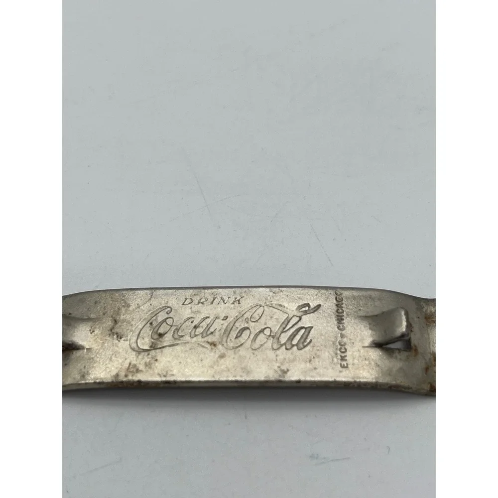 Vintage Coca-Cola Bottle Opener EKCO Chicago Metal Church Key Soda Advertising
